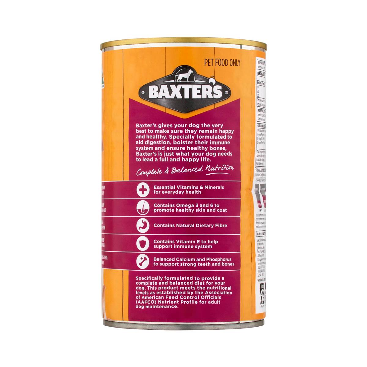 Baxter's Dog Food Loaf Chicken, Turkey & Veg 700g Woolworths