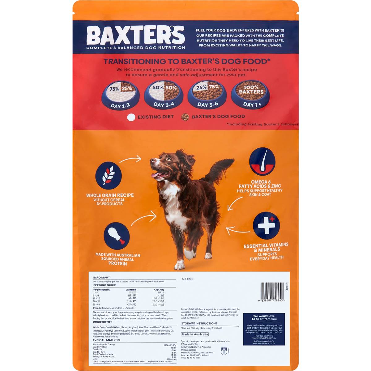 Baxter's Dog Food Beef & Vegetables 8kg Woolworths