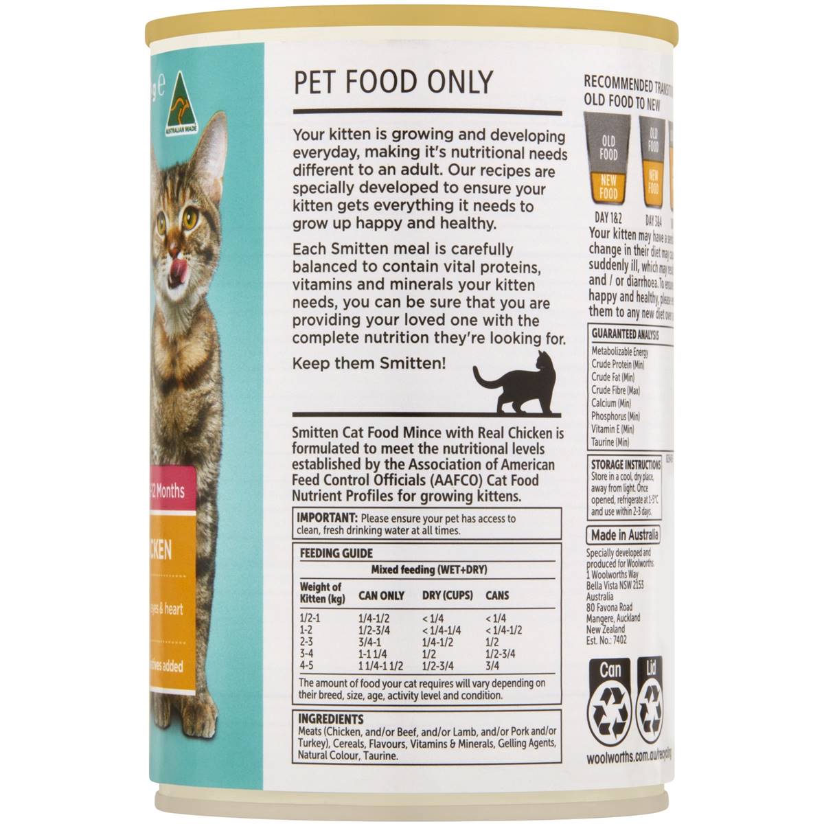 Smitten Kitten Food Chicken Mince 400g Woolworths