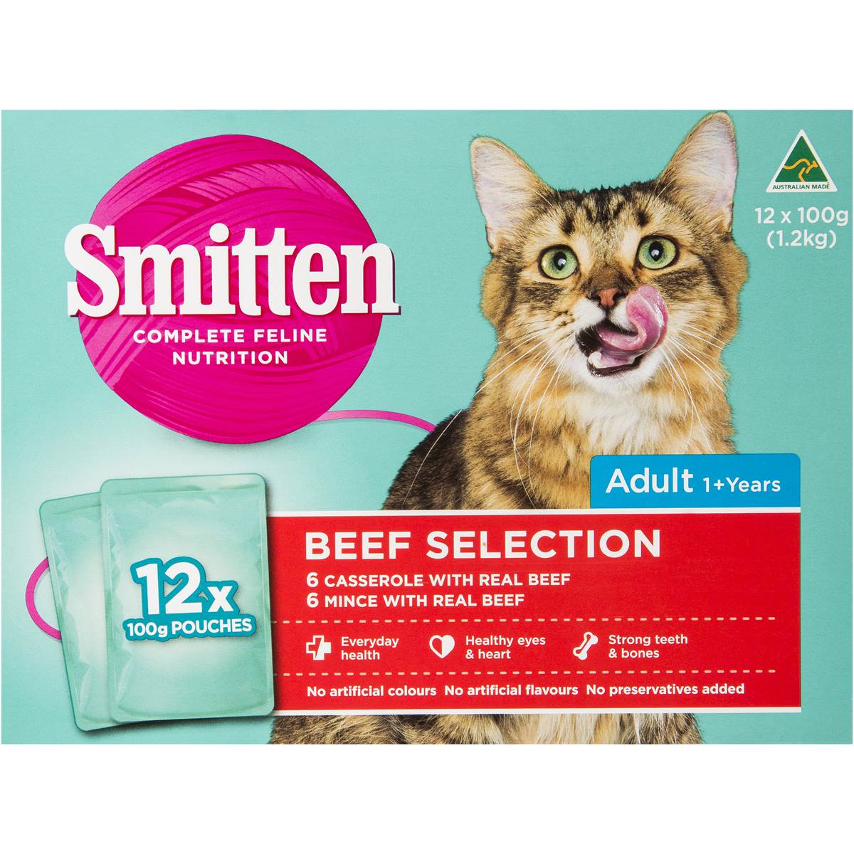 Smitten Cat Food Beef Variety 100g 12 Pack Woolworths