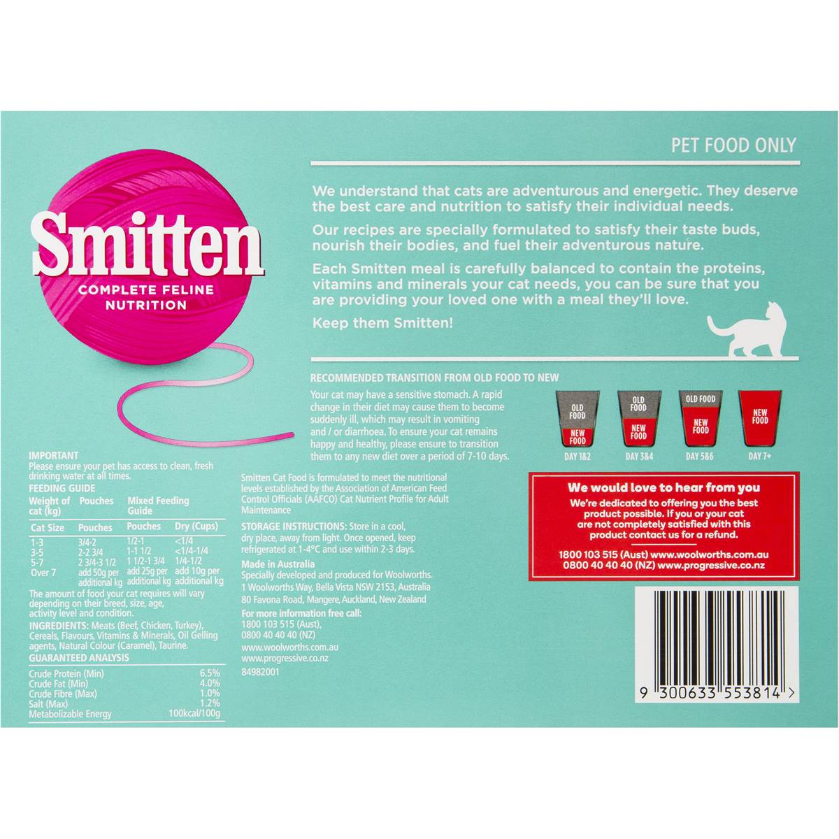 Smitten Cat Food Beef Variety 100g 12 Pack Woolworths