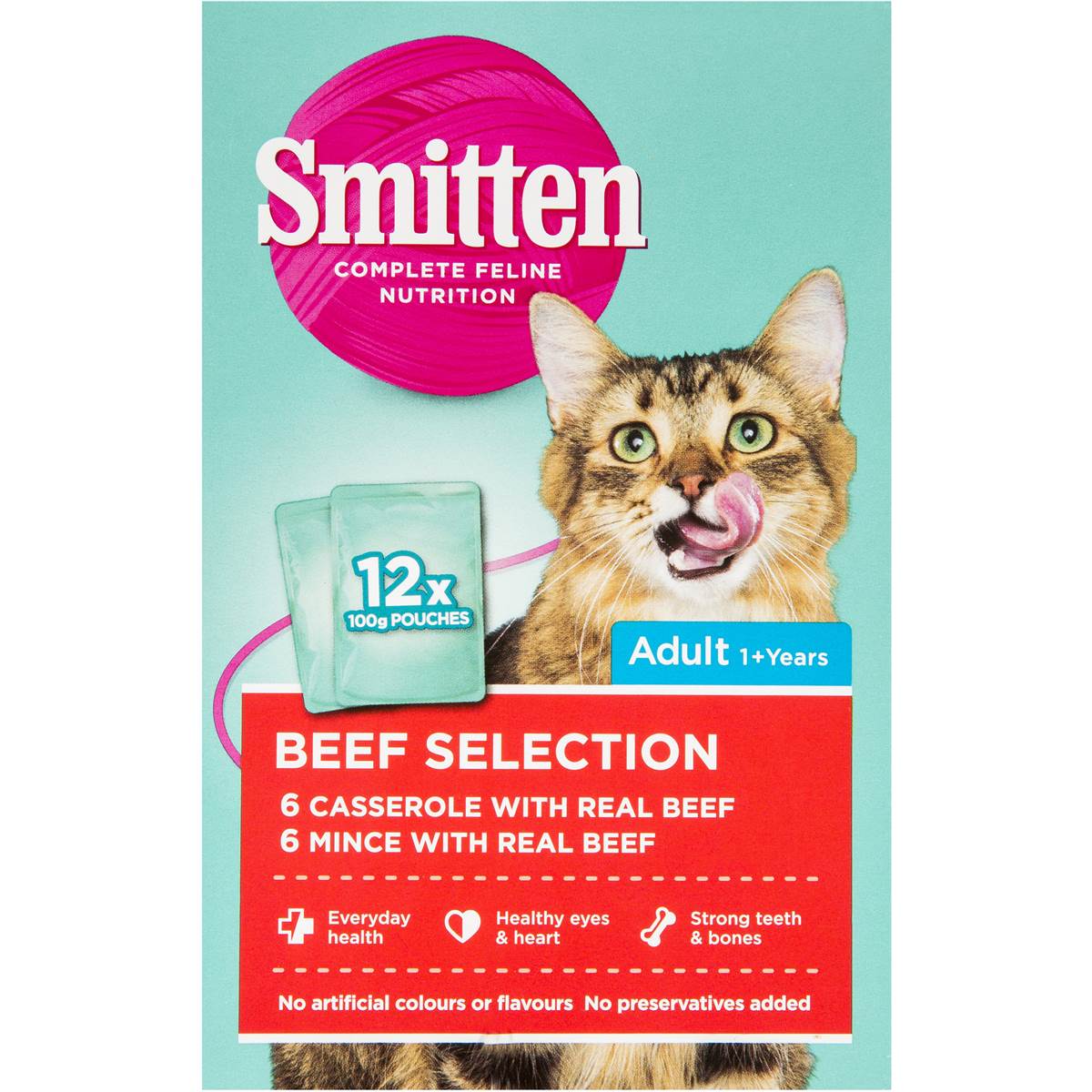 Smitten Cat Food Beef Variety 100g 12 Pack Woolworths