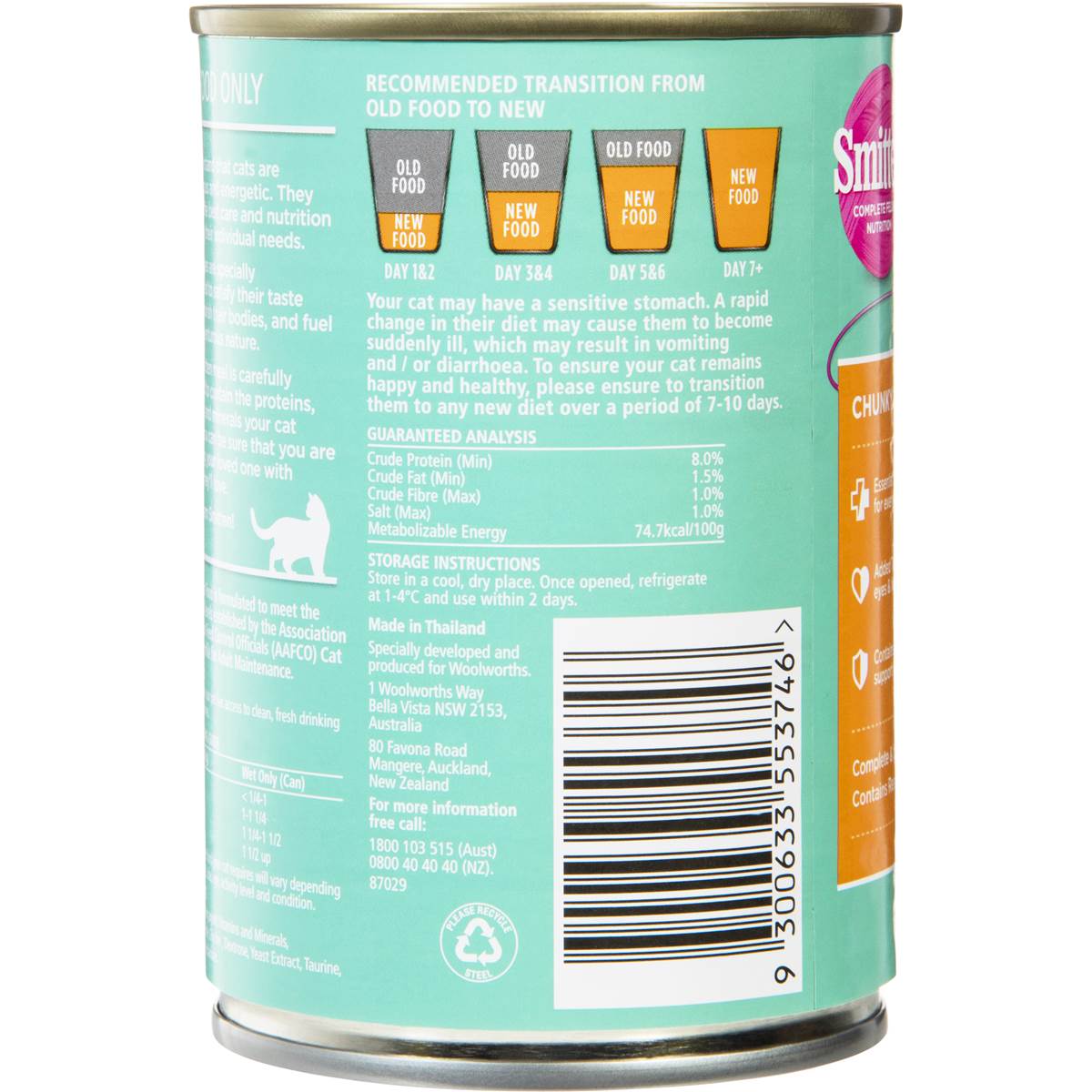 Smitten Cat Food Chunky Sardines 400g Woolworths