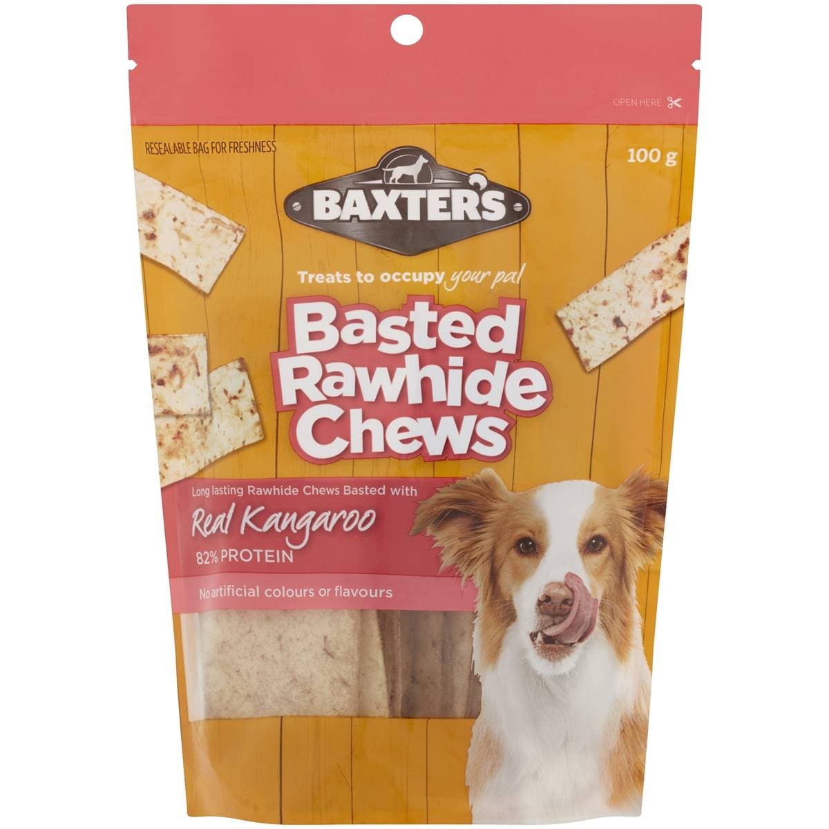 Baxters Basted Rawhide Chews Real Kangaroo 100g Woolworths