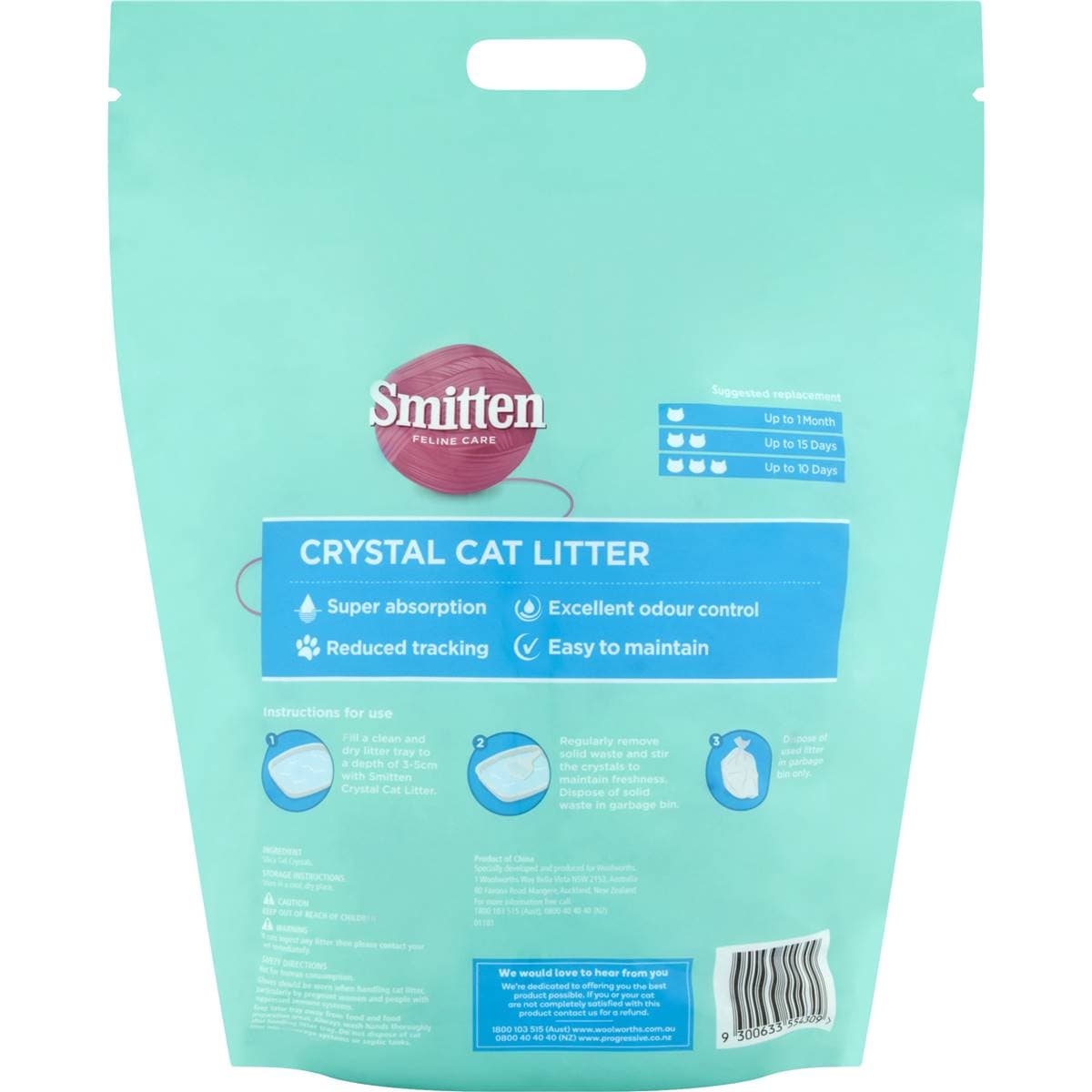 Smitten Cat Litter Crystals 6kg Woolworths