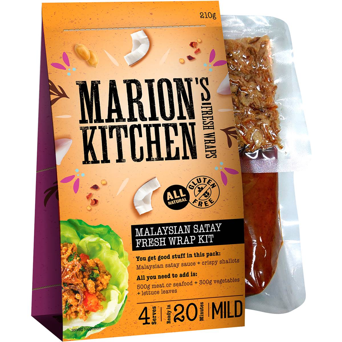 Marion's Kitchen Malaysian Satay Wrap Kit 210g Woolworths