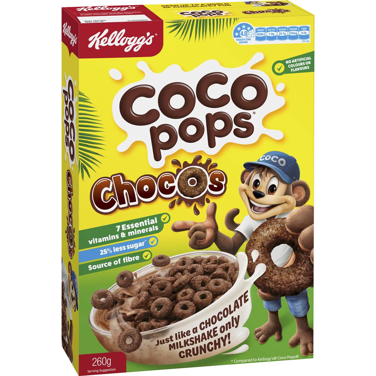 Kellogg's Coco Pops Chocos Multigrain Breakfast Cereal 260g | Woolworths