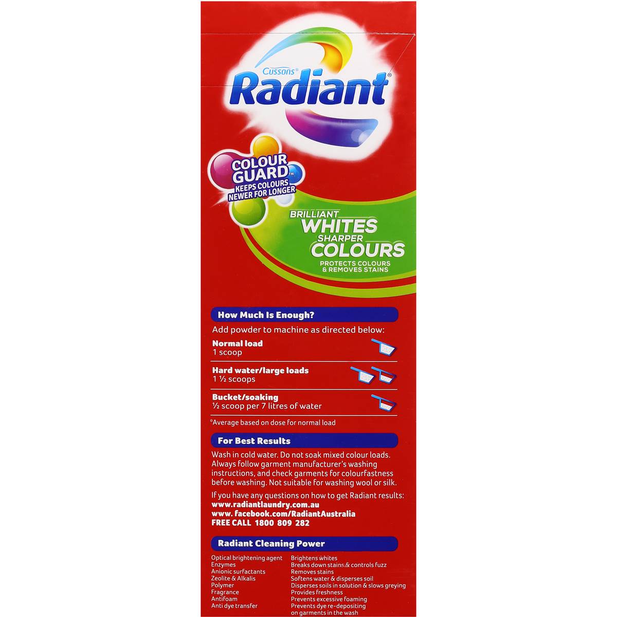 Radiant Colour Care Laundry Powder Front & Top Loader 2kg Woolworths