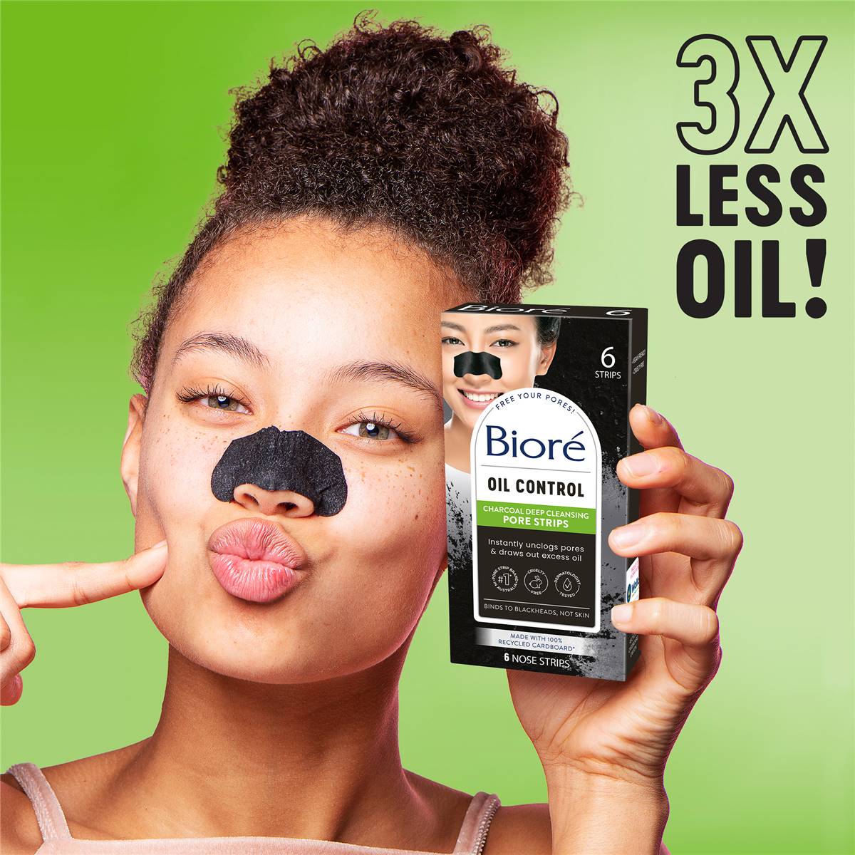 Biore Deep Cleansing Charcoal Pore Strip 6 Pack Woolworths
