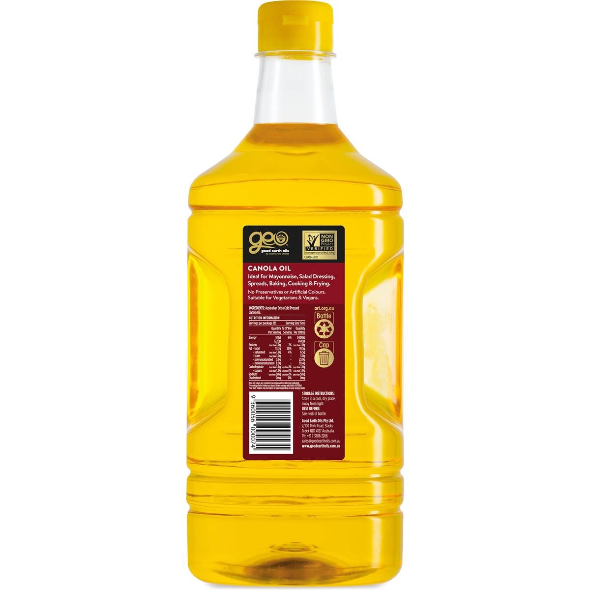 Geo Extra Virgin Canola Oil 2l Woolworths