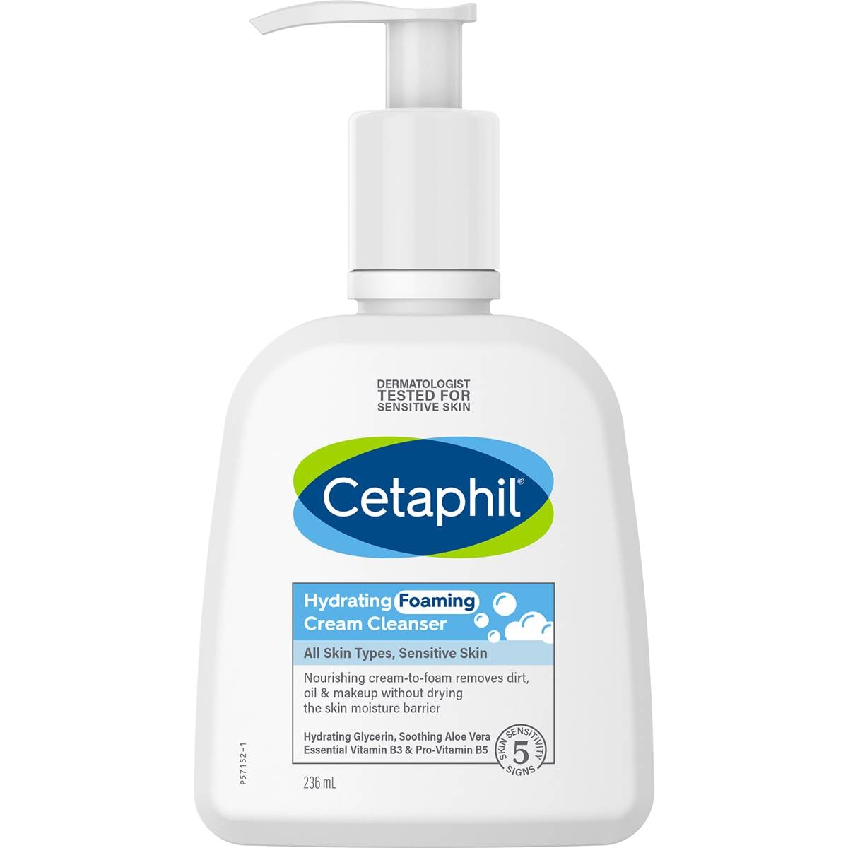 Cetaphil Hydrating Foaming Cream Cleanser 236ml | Woolworths