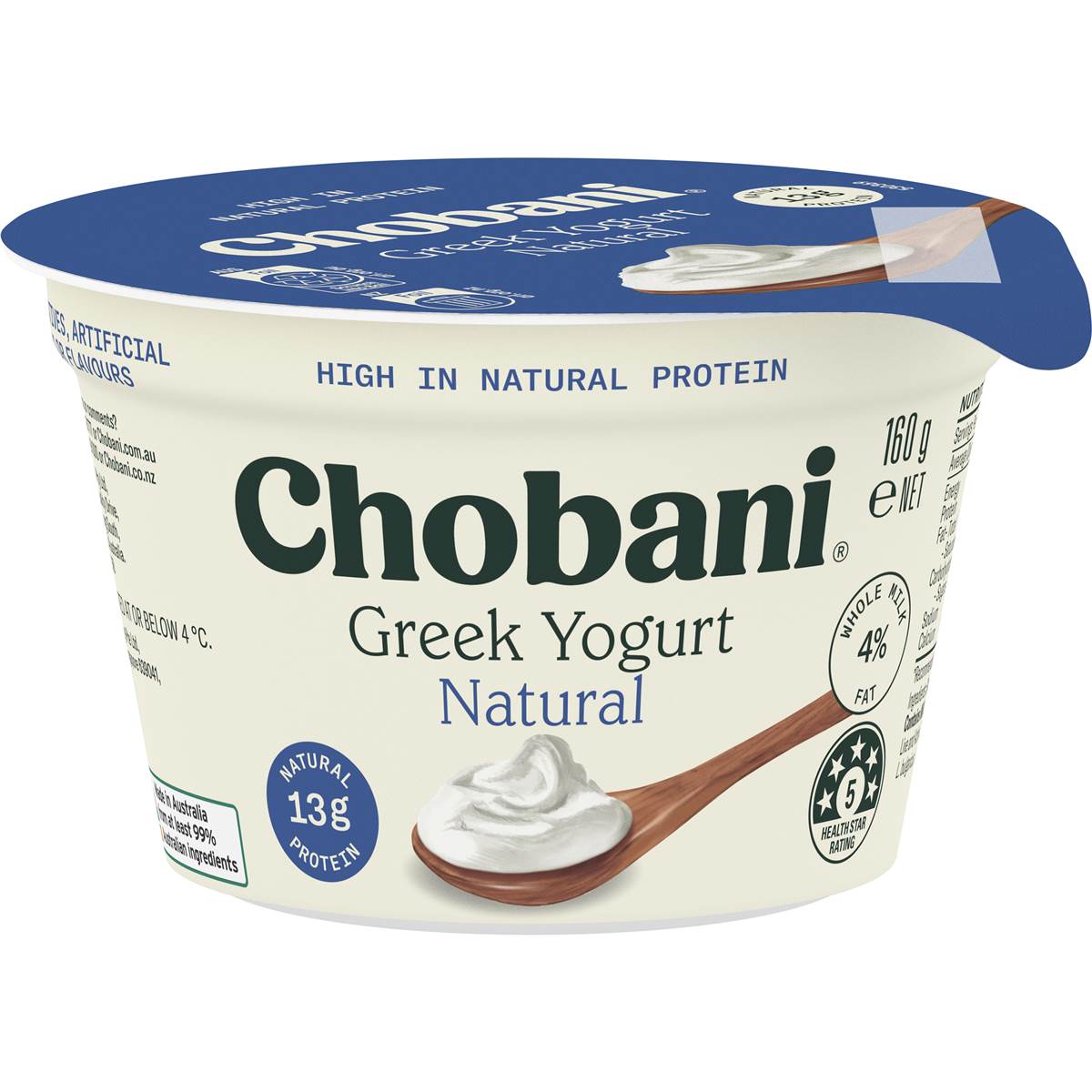 Chobani Greek Yogurt Natural 160g | Woolworths