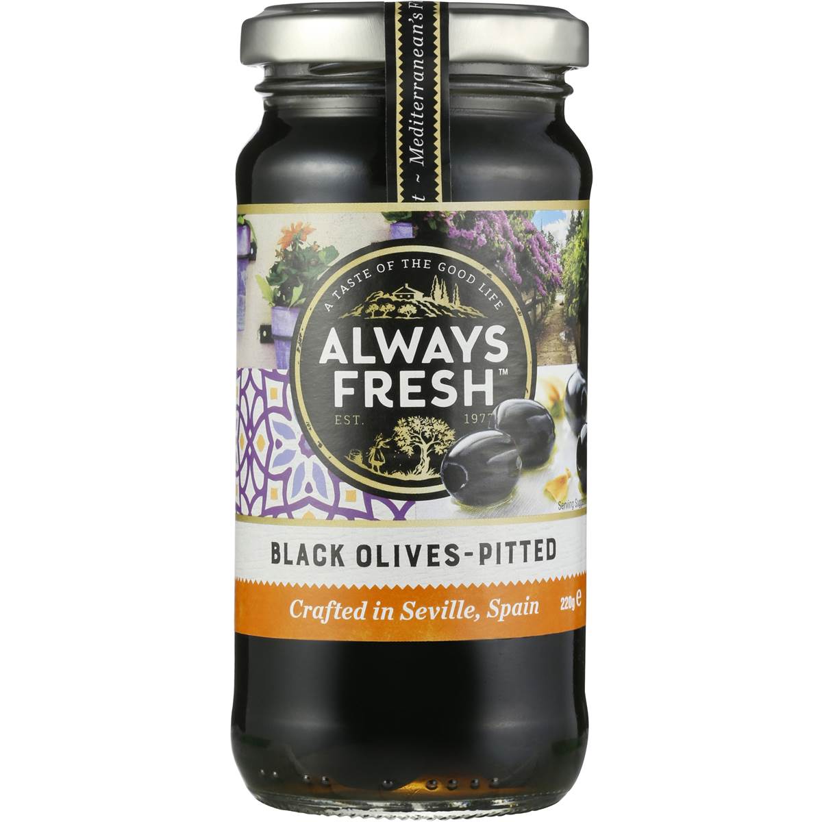 Always Fresh Black Olives Pitted 220g Woolworths