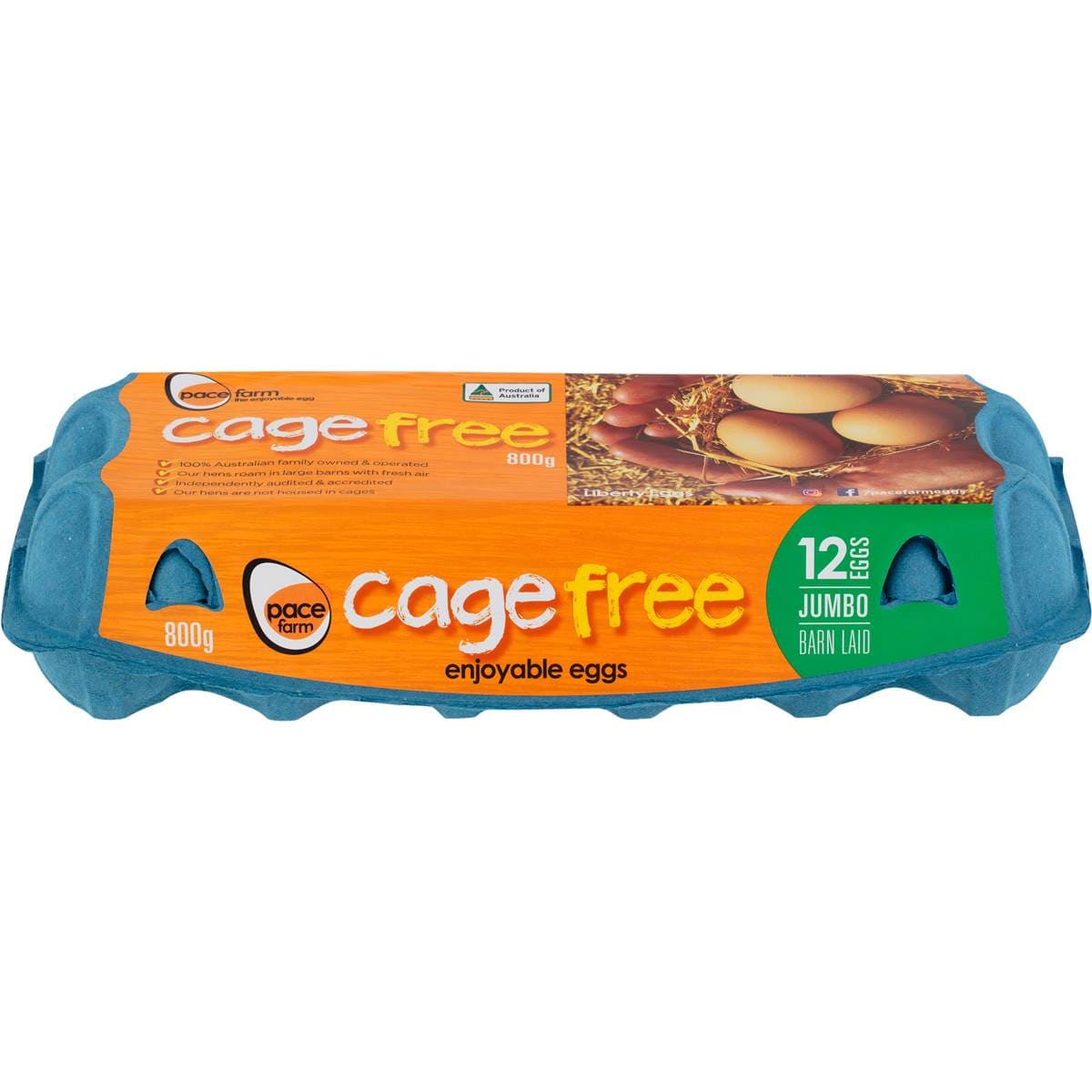 Liberty Eggs 12 Jumbo Cage Free Eggs 800g Woolworths