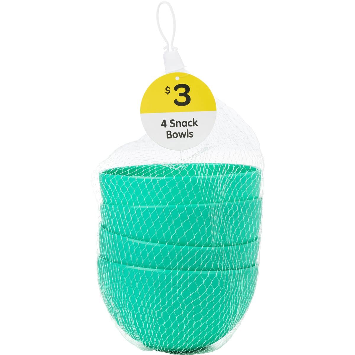 Woolworths Plastic Snack Bowl 4pk Woolworths