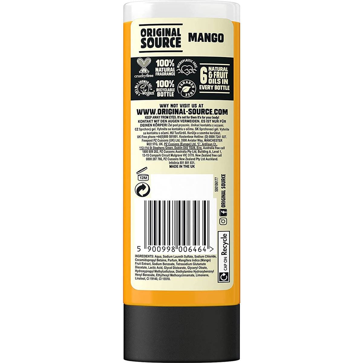 Original Source Body Wash Mango 500ml Woolworths