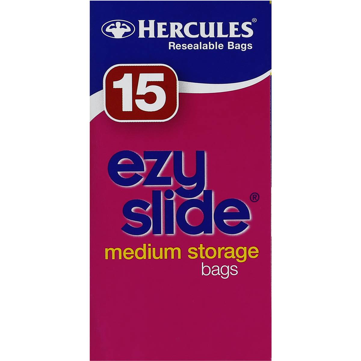 Hercules Sandwich Bags Ezy Slide Medium 15 Pack Woolworths