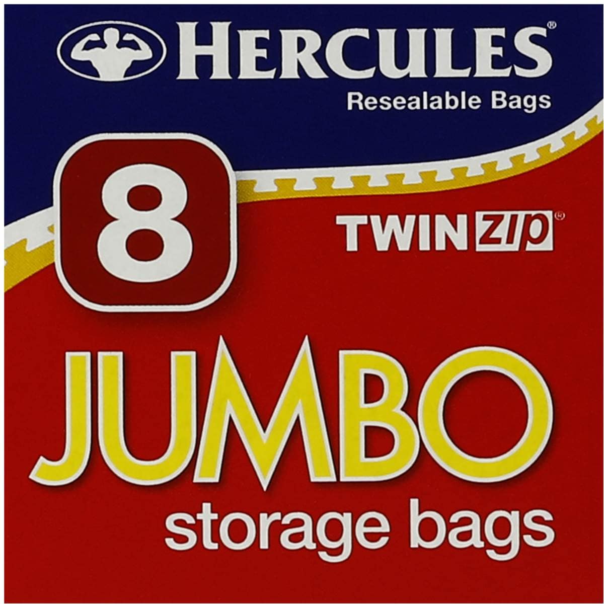 Hercules Twin Zip Storage Bag Jumbo 8 Pack Woolworths