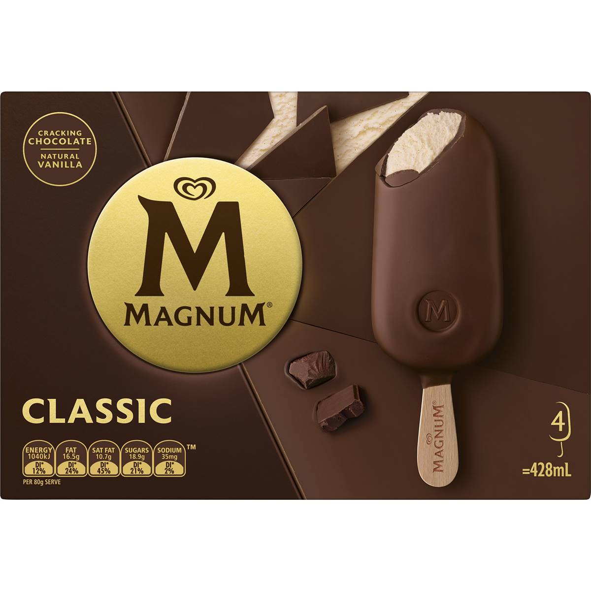 Magnum Ice Cream Sticks Classic 4 X 107 Ml | Woolworths