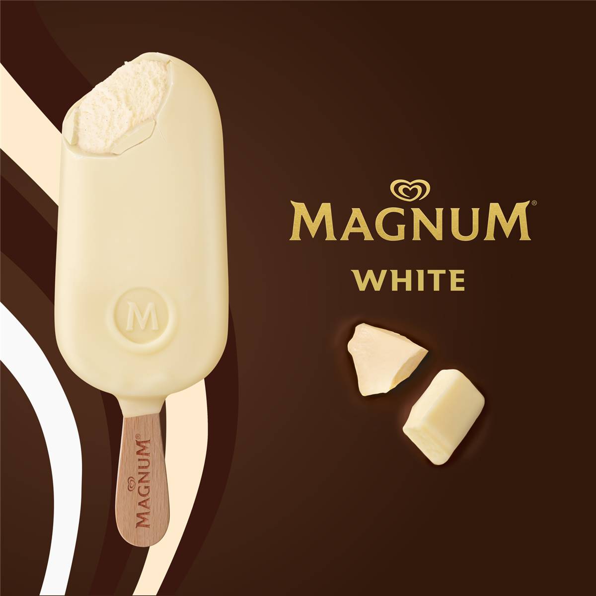 Magnum White Frozen Dessert Sticks 4 Pack Woolworths