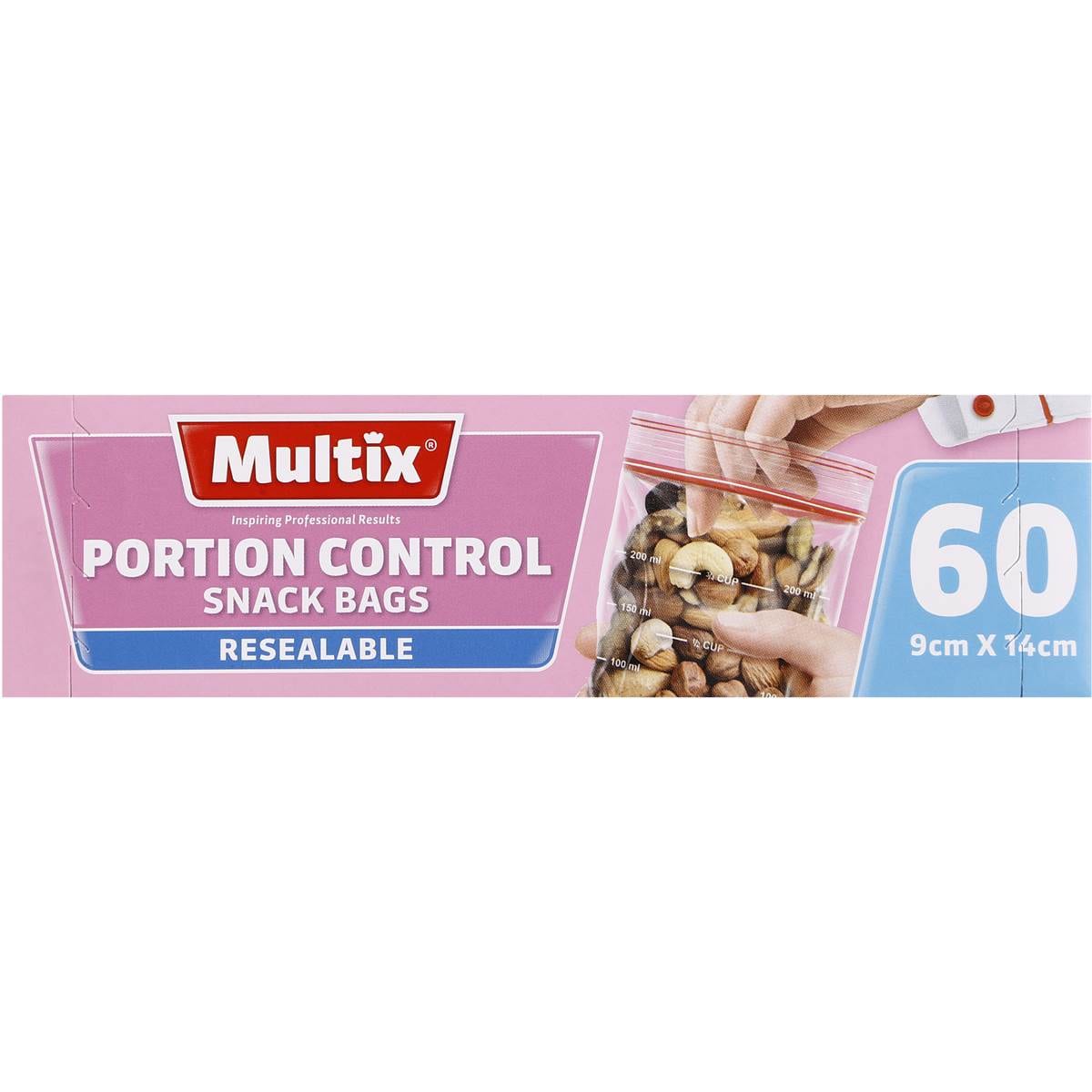 Multix Resealable Portion Control Snack Bags 60 Pack Woolworths
