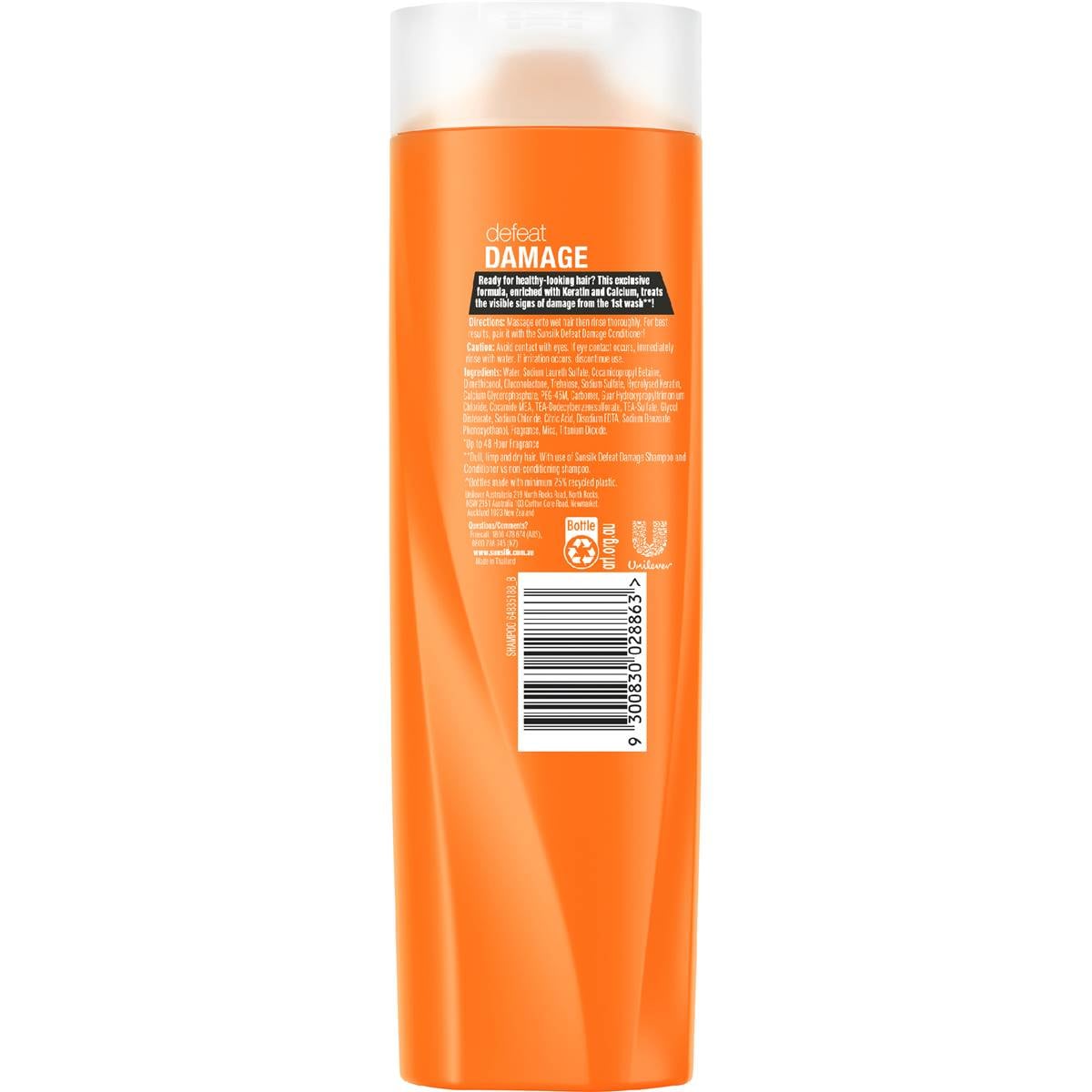 Sunsilk Keratin Shampoo Defeat Damage 350ml Woolworths