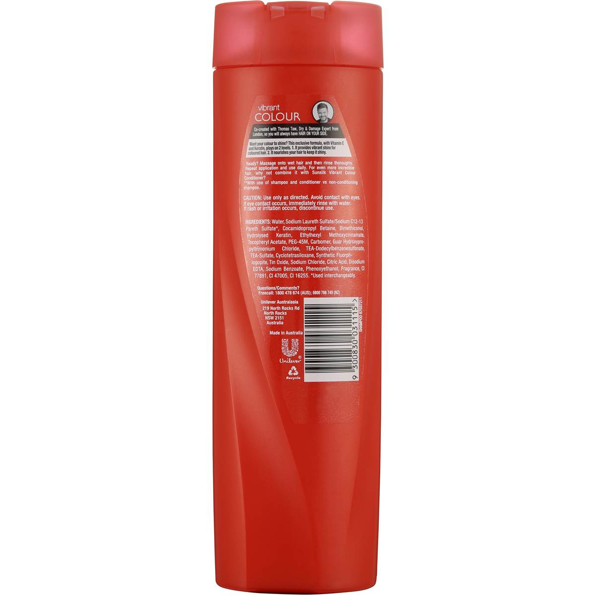 Sunsilk Shampoo Vibrant Colour Protection 350ml Woolworths