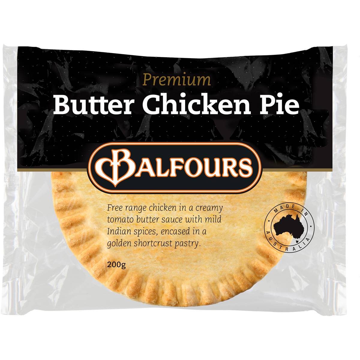 Balfours Premium Butter Chicken Pie 200g Woolworths