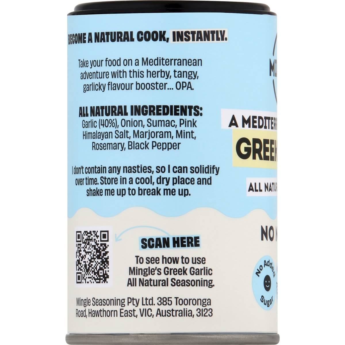 Mingle Greek Garlic Seasoning 45g Woolworths