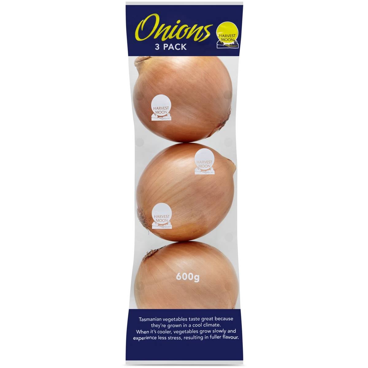 Harvest Moon Brown Onions 3 Pack Woolworths
