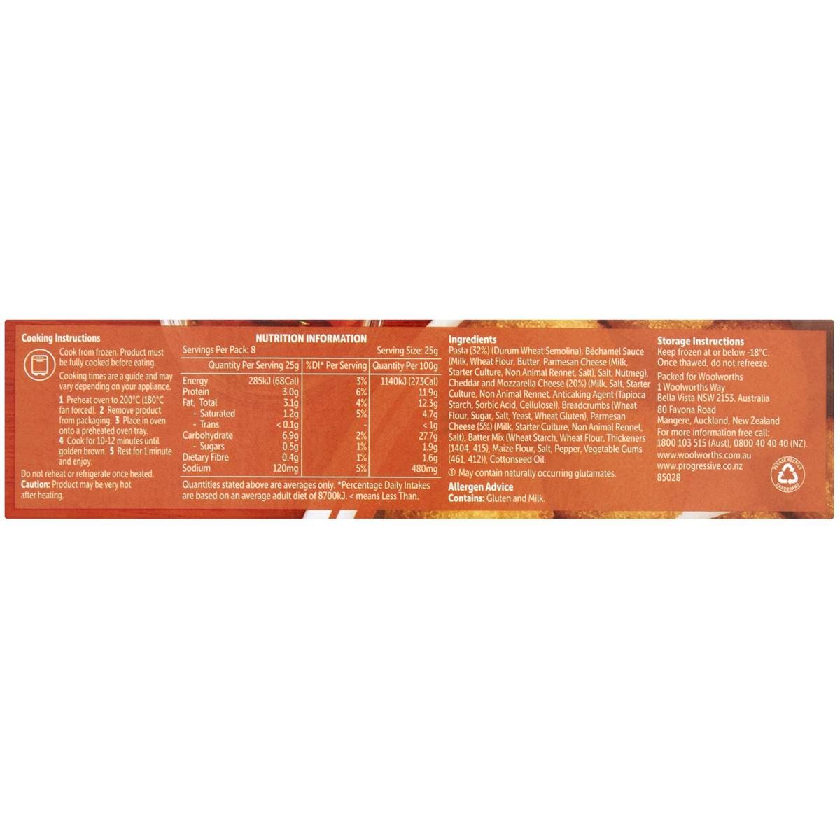 Woolworths Macaroni Cheese Balls 8 pieces 200g Woolworths