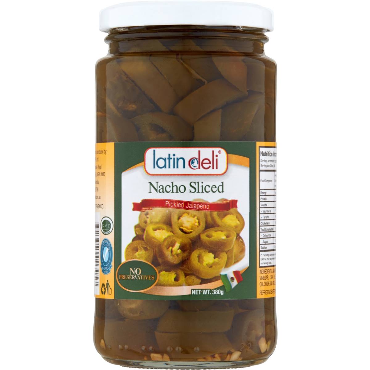 Latin Deli Nacho Sliced Pickled Jalapenos 380g Woolworths