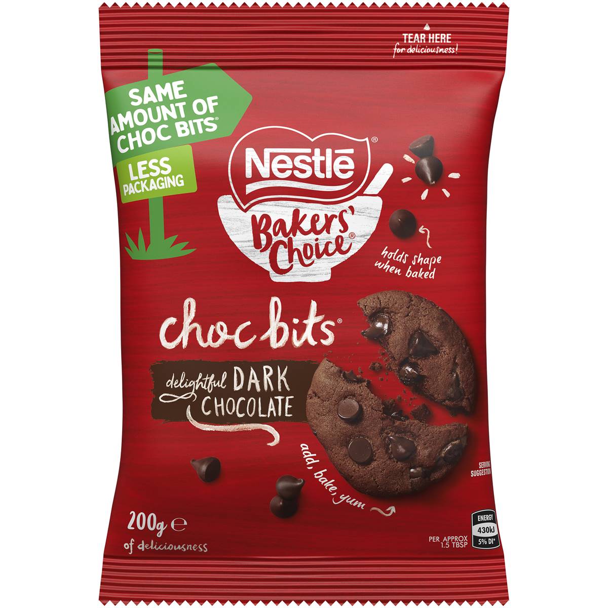 Nestle Bakers' Choice Dark Choc Bits 200g Woolworths