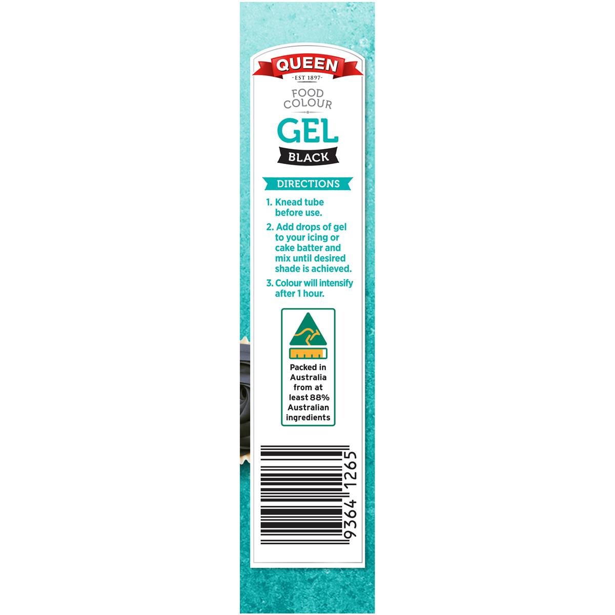 Queen Black Food Colour Gel 15g Woolworths