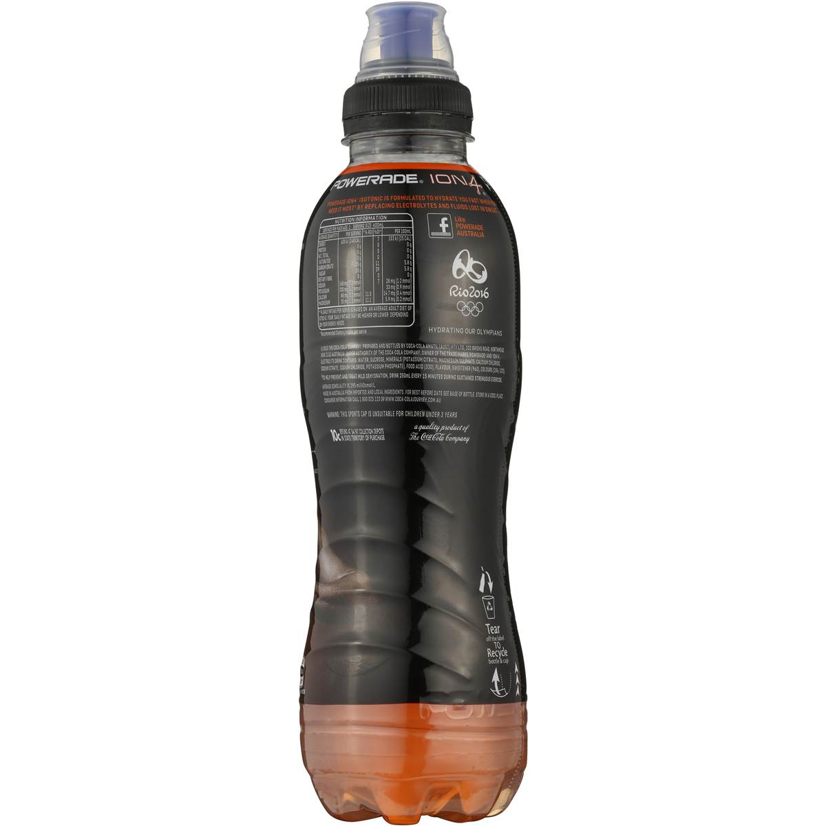 Powerade Isotonic Sports Drink Rio Victory Flo Cap 600ml Bottle