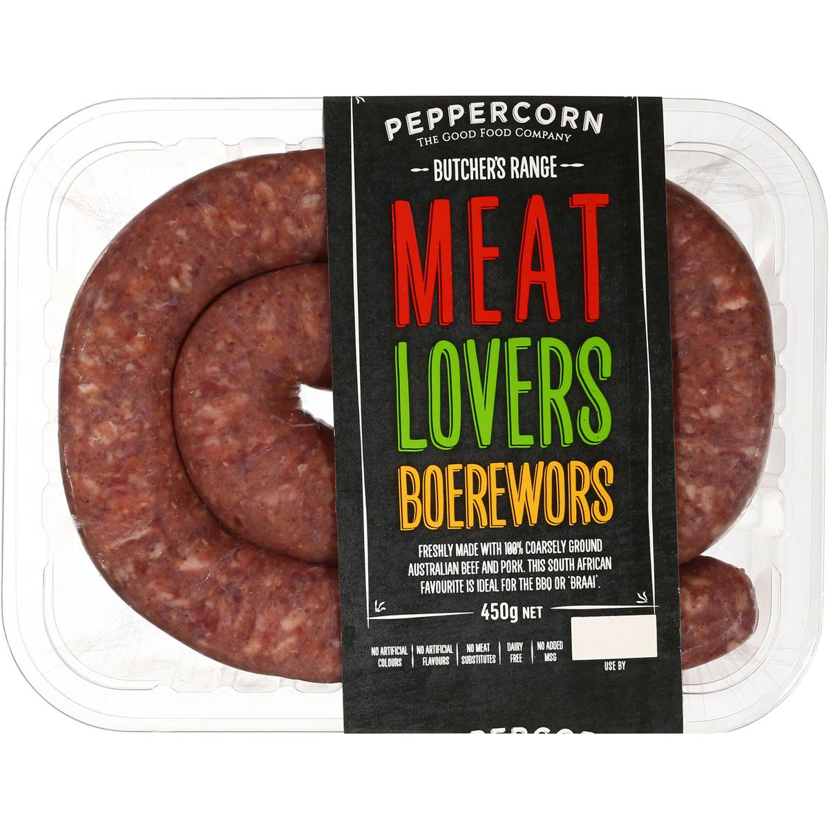 Peppercorn Butcher Boerewors 450g Woolworths