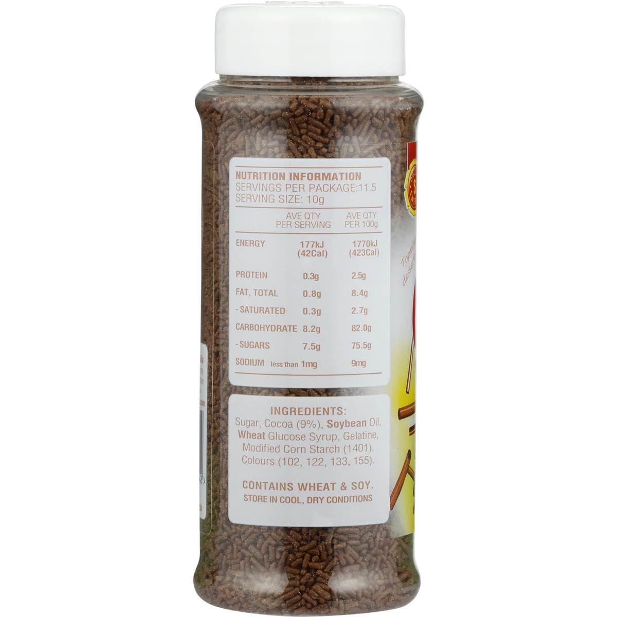 Dollar Sweets Choclettes Sprinkles Jar 115g Woolworths