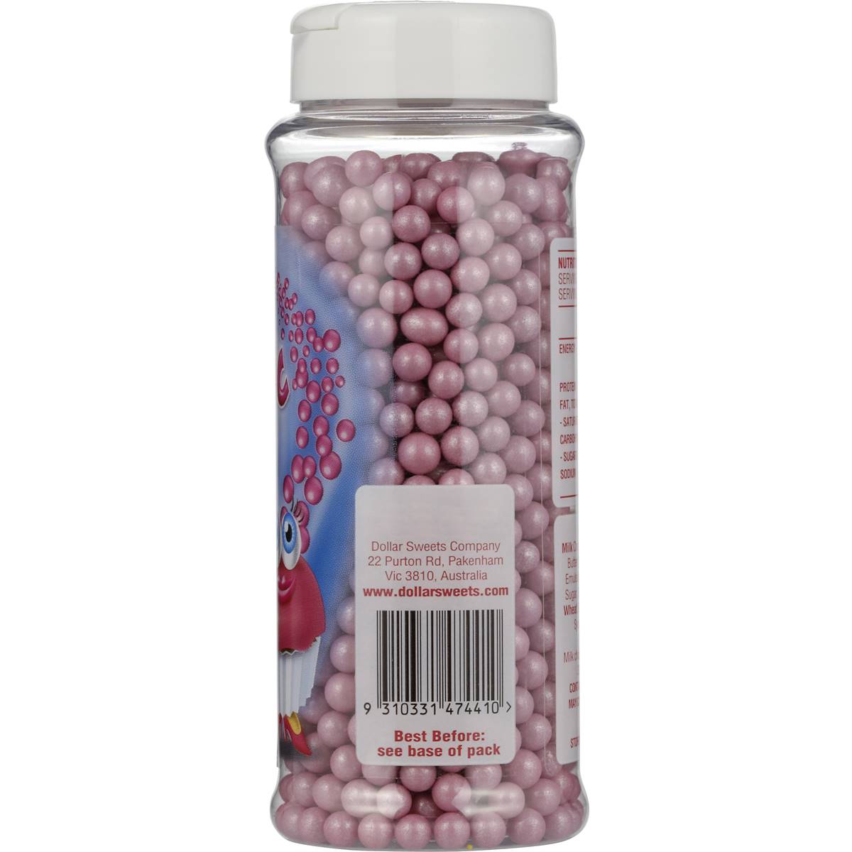 Dollar Sweets Pink Chocolate Pearls Jar 120g Woolworths