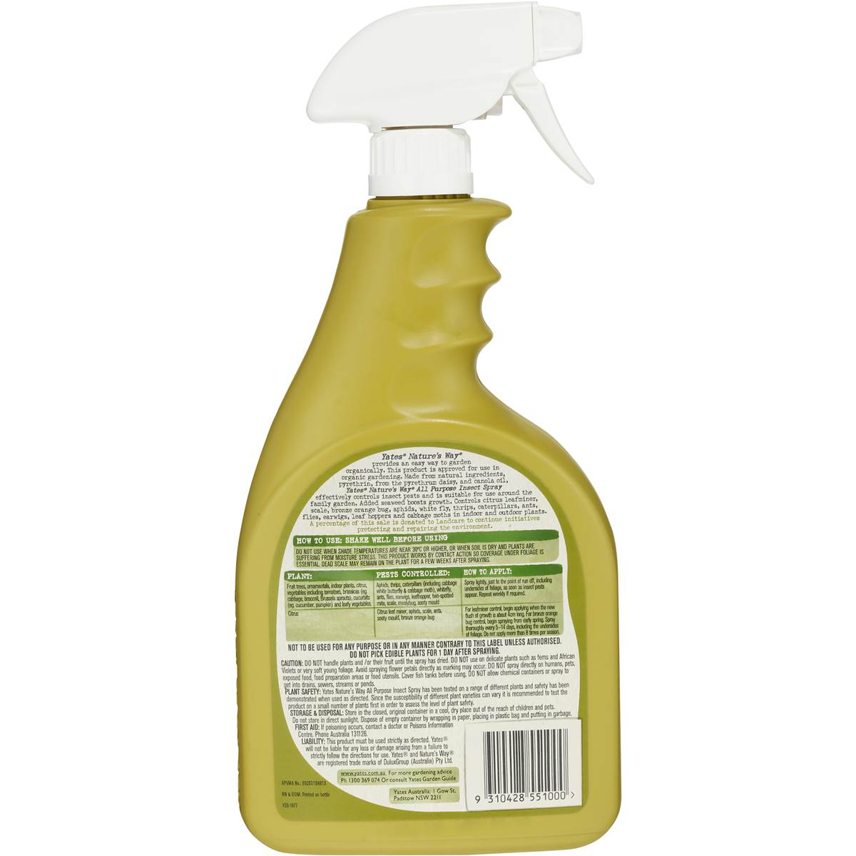 Yates Insect Spray Nature's Way All Purpose 750ml | Woolworths