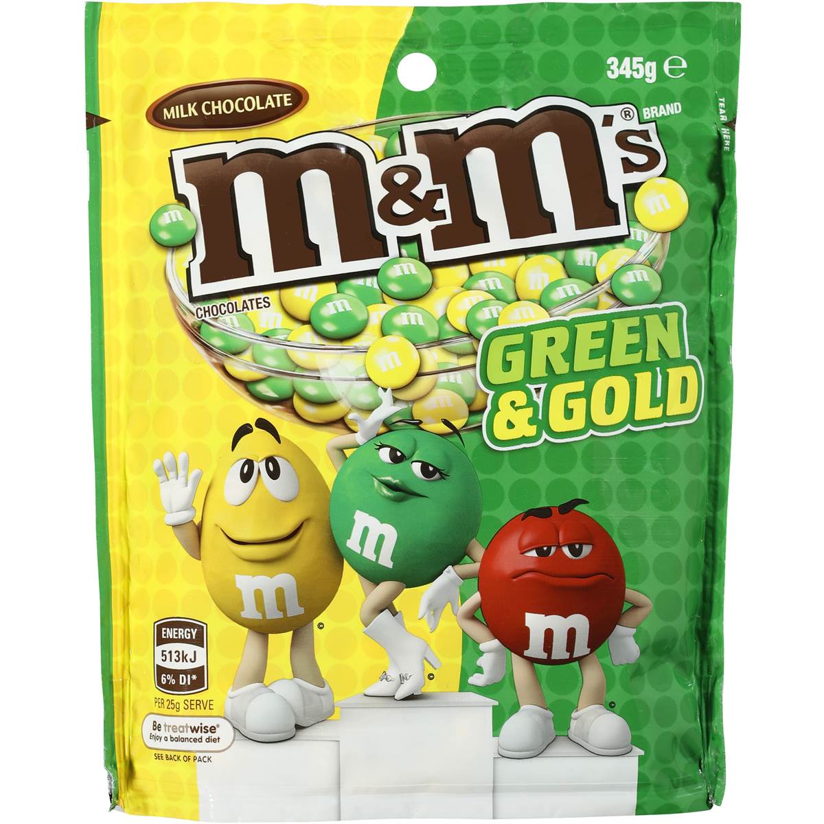M&m's M&m's Green & Gold 345g Bag Woolworths