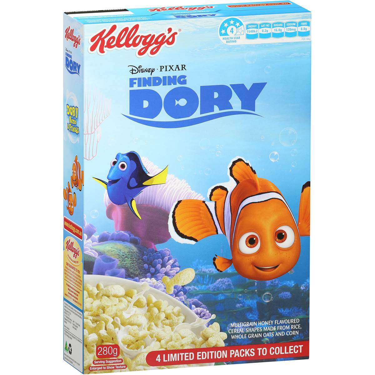 Kelloggs Cereal Finding Dory 280g Woolworths 