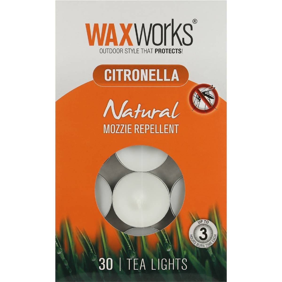 Waxworks Citronella Tea Light Candle 30 Pack Woolworths