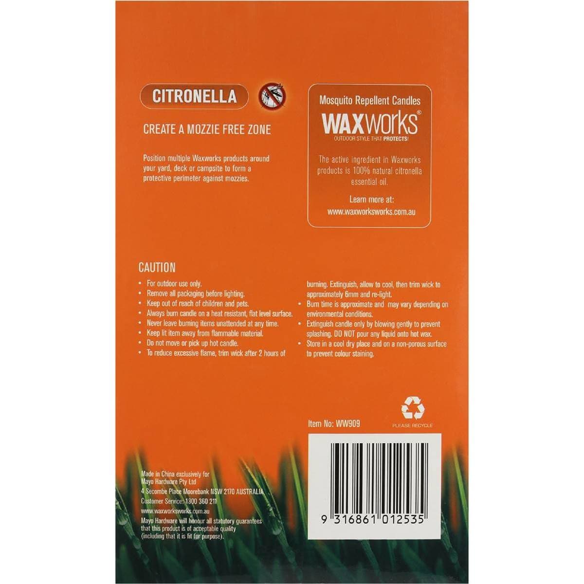 Waxworks Citronella Tea Light Candle 30 Pack Woolworths