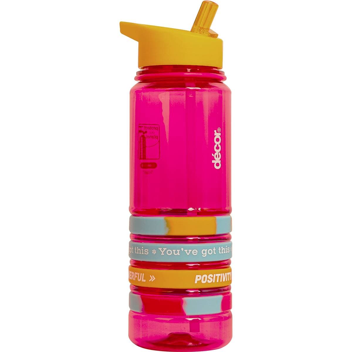 Decor Pumped Tritan Bottle 750ml Assorted Each Woolworths