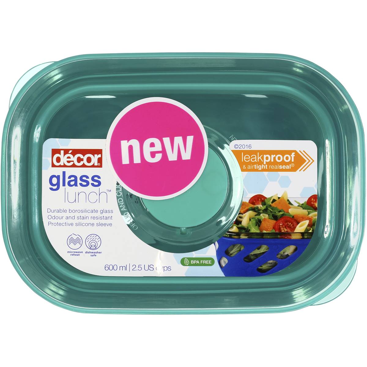 Decor Glass Lunch Container 600ml Each Woolworths