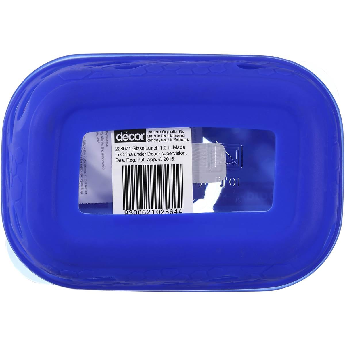 Decor Glass Lunch Container 1l Each Woolworths