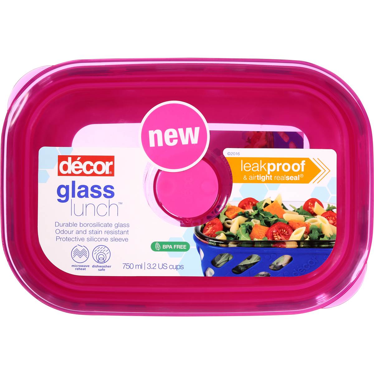 Decor Glass Lunch Container 750ml Each Woolworths