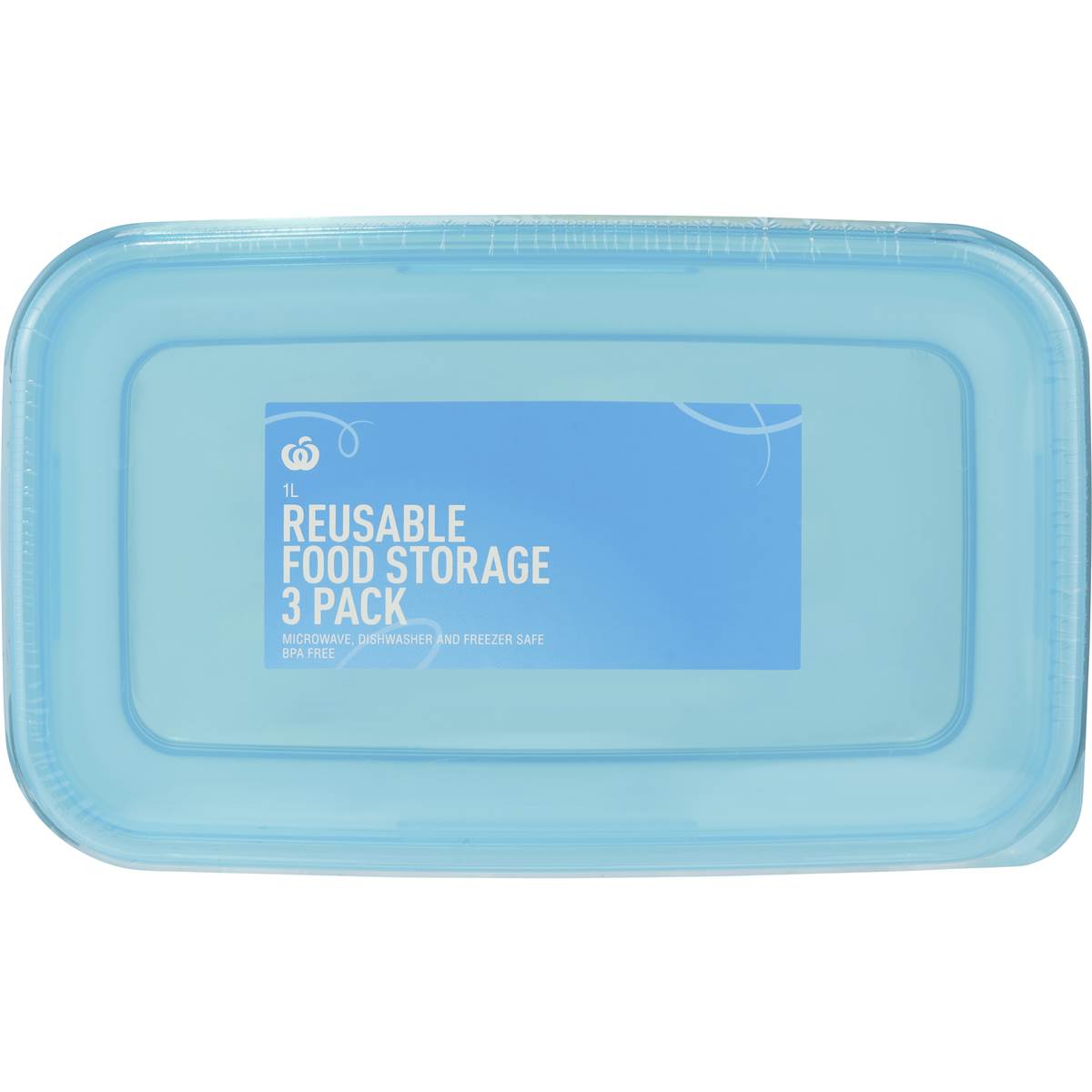 Woolworths Reusable Food Storage Container 1l 3 Pack Woolworths