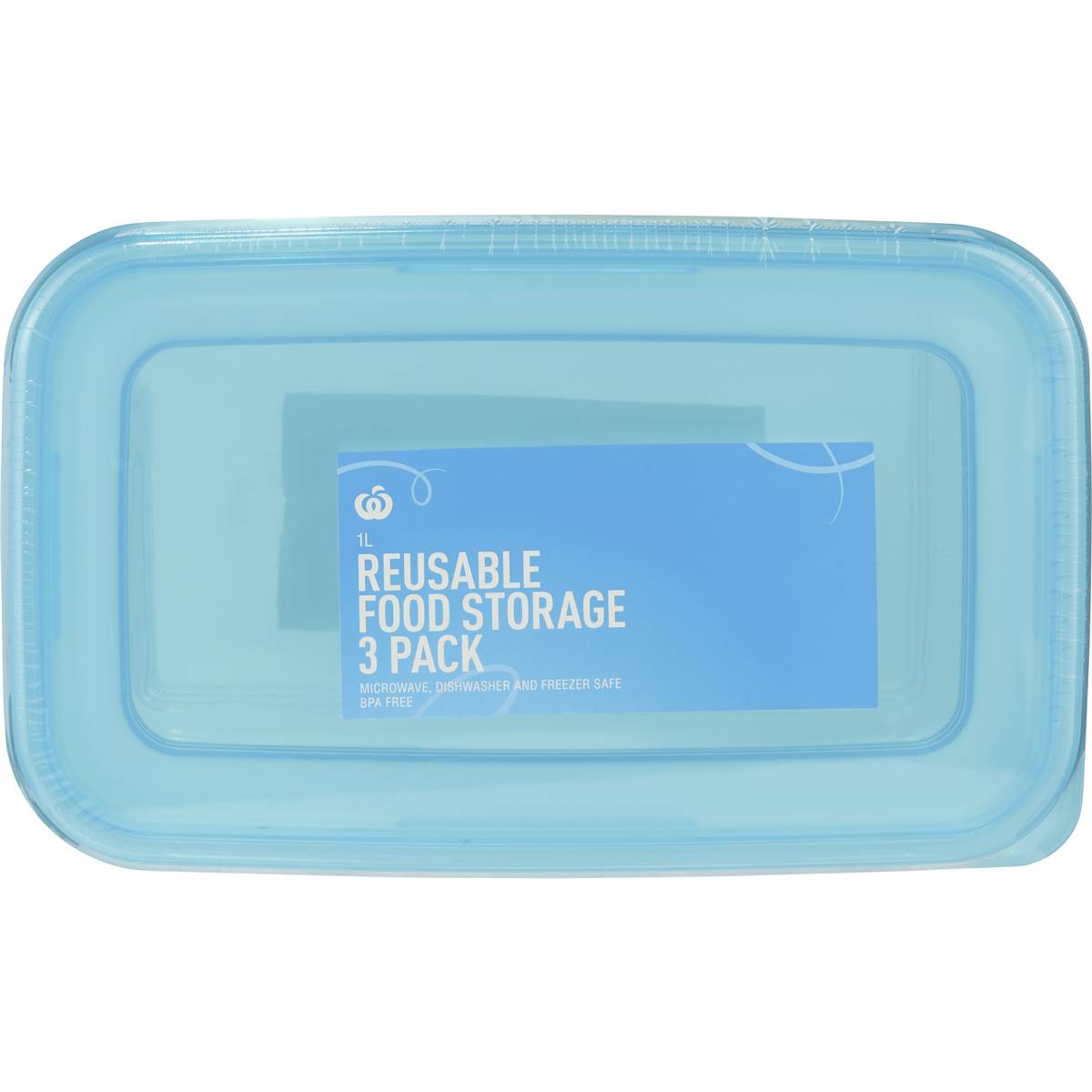 Woolworths Reusable Food Storage Container 1l 3 Pack Woolworths