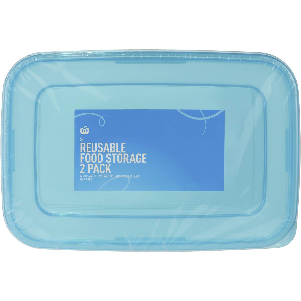 Woolworths Reusable Food Storage Container 2l 2 Pack Woolworths